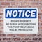 Signmission Private Property No Public Access Beyond OSHA Notice Sign, Plastic, 10in W x 7in L, 2PK OS-2PACK-NS-P-710-L-17840 - alternate 5